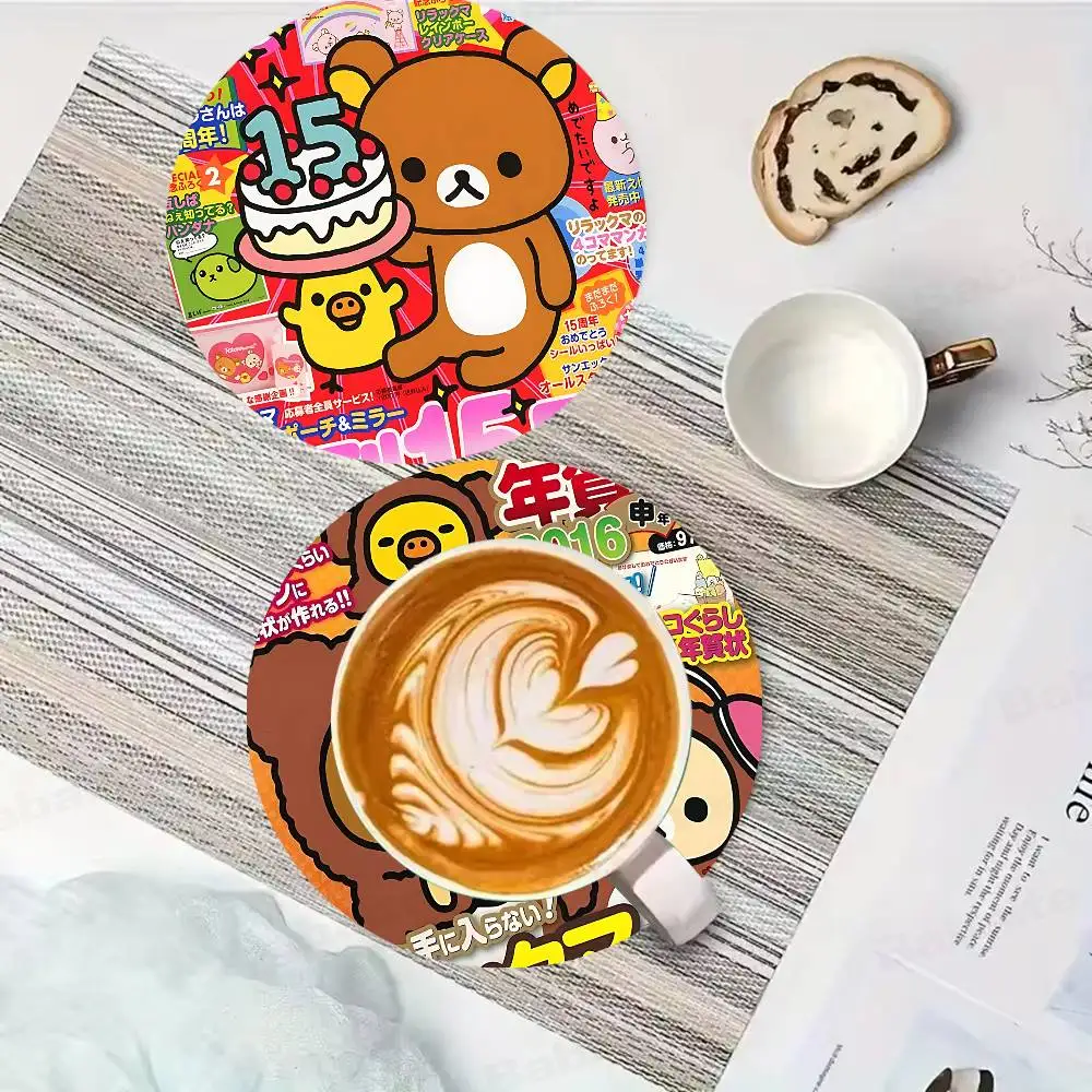 Japan Anime Cute Cartoon R-Rilakkuma Artistic Print on Wood, Durable for Parties, Unique Holiday Housewarming Present