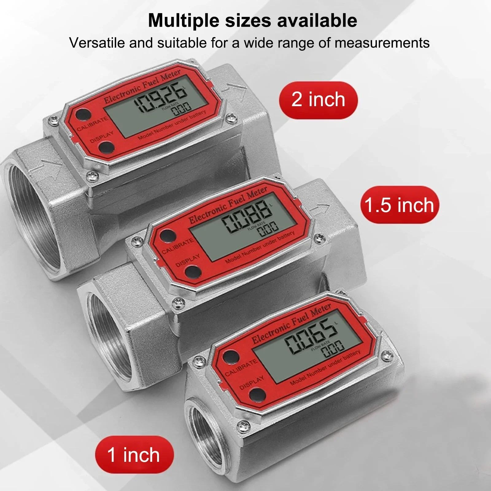 Digital Display Turbine Flow Meter Oil Fuel Flow Meter Diesel Kerosene Gasoline Anti Interference Digital Liquid Metering Meter