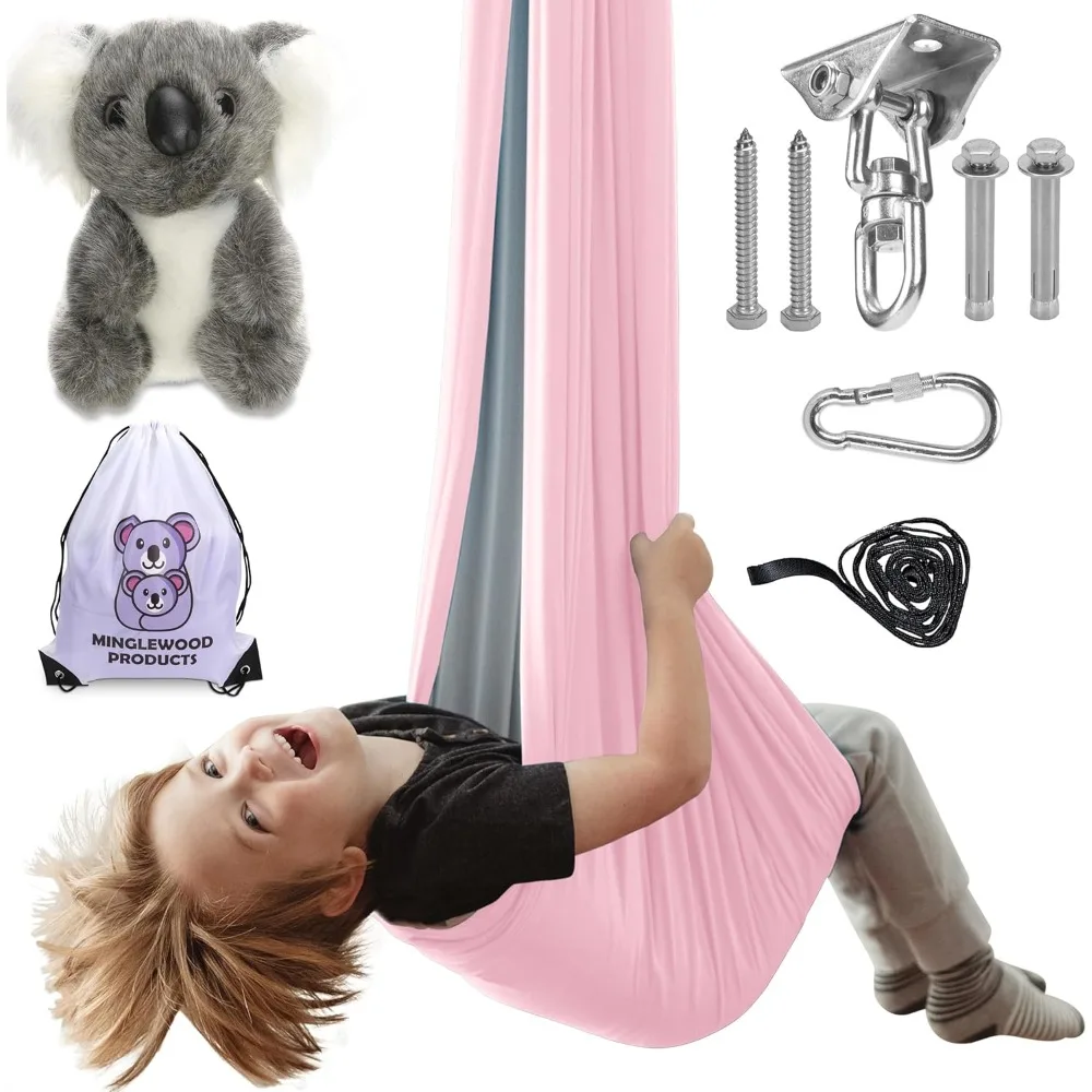 Hammocks,Sensory Swing Bundle – 360° Swivel Hanger ,Complete Set for Children ,Special Needs,Hammocks.