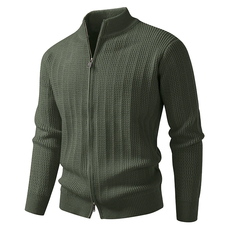 Cardigan da uomo maglione lavorato a maglia pullover casual a maniche lunghe alla moda caldo e spesso