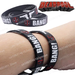 Movie Deadpools Silicone Bracelet Cool Kids Cartoon Figure Birthday Decoration Children's Wristband Bracelet Party Gifts