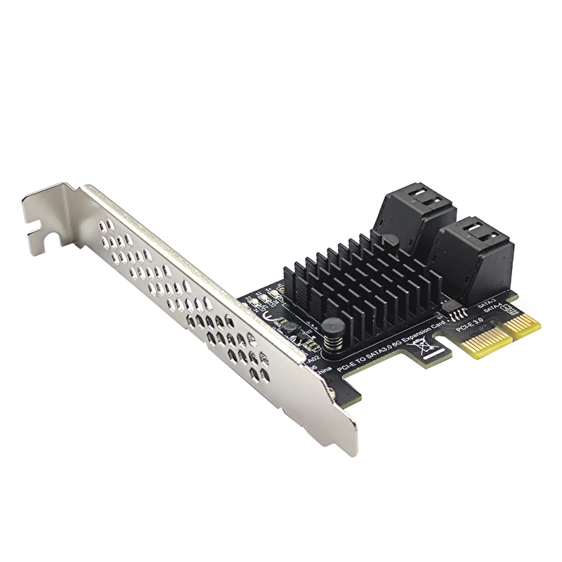 تشي التعدين SATA PCI-E محول 4 ميناء SATA 3.0 إلى PCIe x1 GEN3 بطاقة التوسع SATA 3 III PCI-e PCI بطاقة Express ASM1064