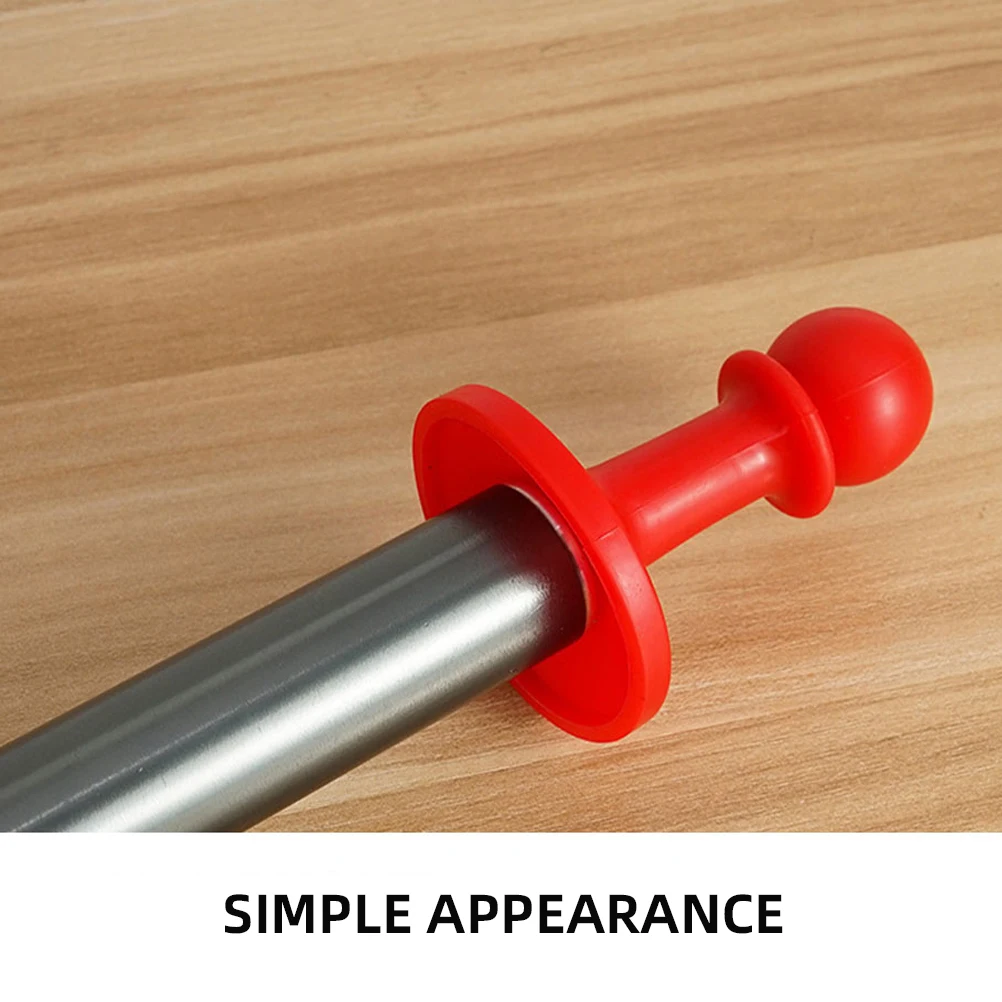 

6 Pcs Red Plastic Thunder Proof Hats for Tent Rods Lightweight Portable Camping Accessories with High Quality Material