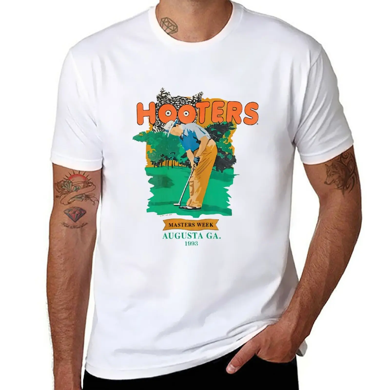 

New Vintage Hooters 90's Golf T-Shirt black t shirts t shirt man Short sleeve graphic t shirt Men's long sleeve t shirts