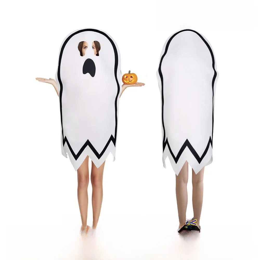 

Новый костюм призрака для косплея на Хэллоуин 2025, трансграничная террористическая губка, одежда для выступлений на сцене, женская этническая мода