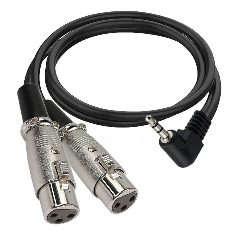 90 ° Elbow 3.5 Male To 2 * XLR Male/Female Head Wire 3.5 M To Dual XLR M/F Y-Cable 3.5 Male To 2XLR Male And Female