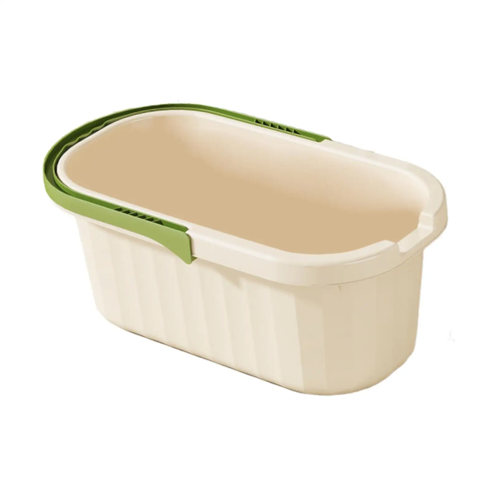 Portable Mop Buckets Thickened PP Ergonomic Handle Rectangular Water Tub Splashproof Container for Home Outdoor and Camping Use