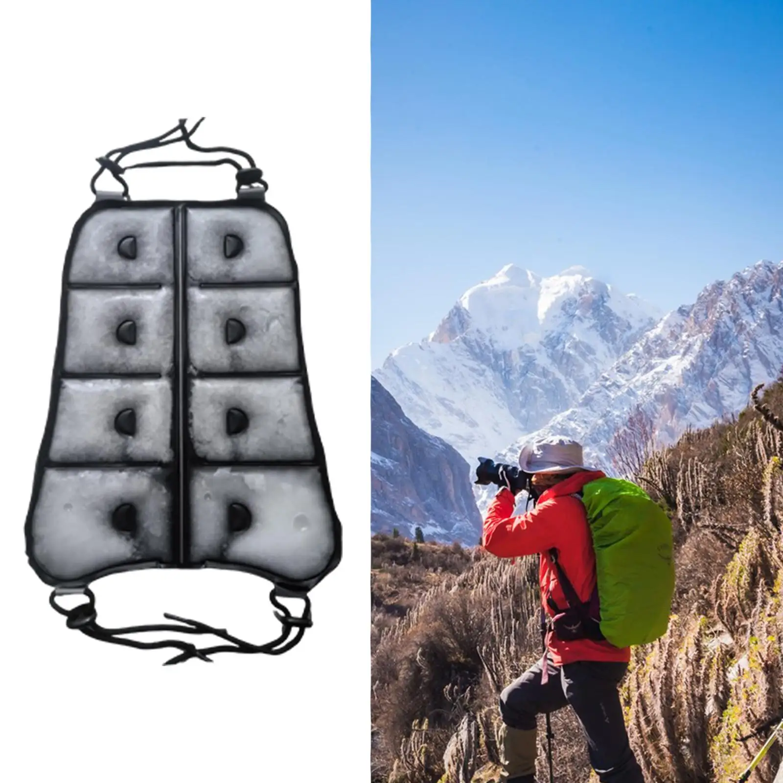 

Охлаждающая подставка для спины, охлаждающий жилет для скалолазания, активного отдыха, рыбалки, пешего туризма, кемпинга, бега, удобный легкий вес