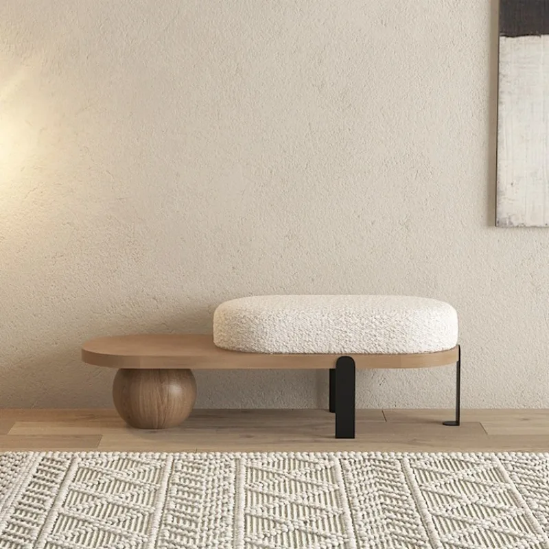 

changing stool bench solid wood bed and breakfast sofa shoe stool wabi sandy wind entrance entrance leisure bedside stool