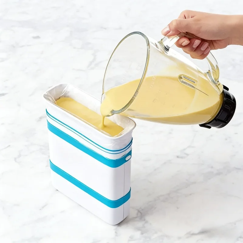 Recipiente de Gran Capacidad para Almacenamiento de Alimentos, Hermético, Apto para Congelador y Microondas, con Compartimentos para Sobras y Sopa