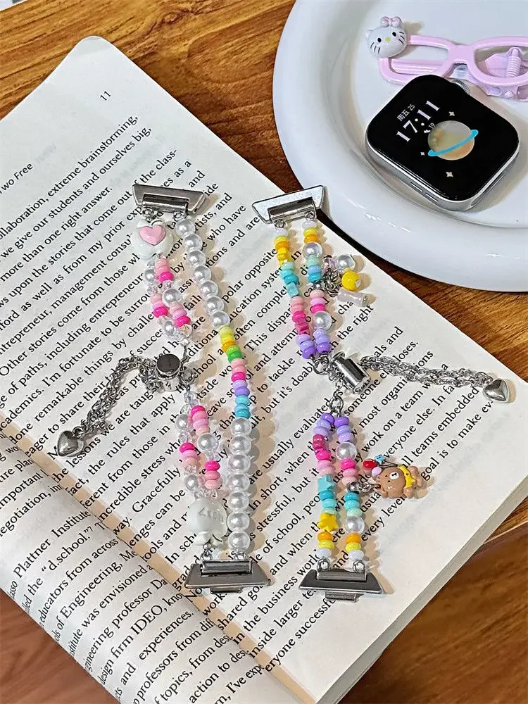 

Cute Dopamine Bear Love Bead Suitable for HW Watch Fit3/Fit4 Straps and HW Band 8/9/10NFC Handmade Straps