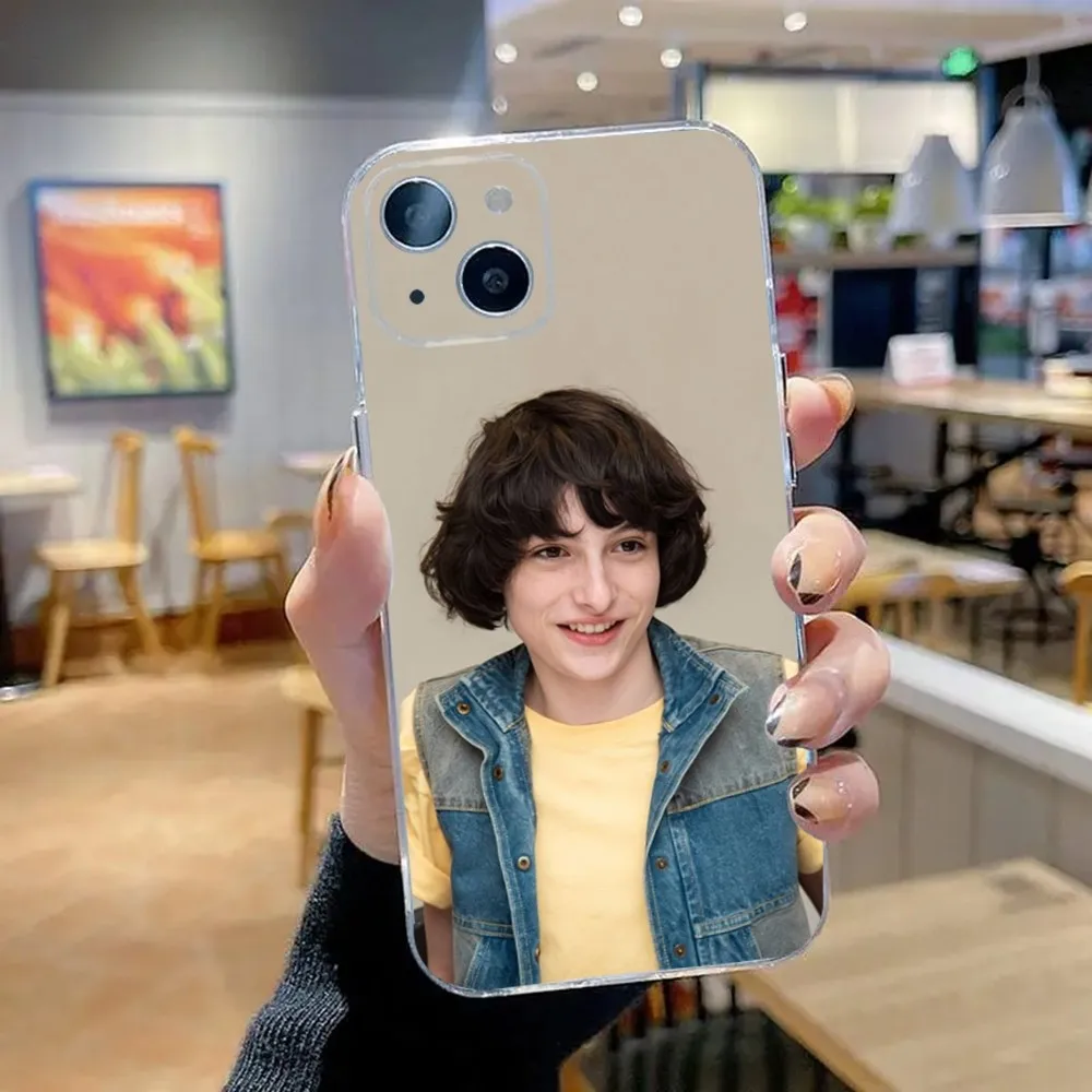 Actor F-Finn Wolfhard Phone Case For iPhone 15,14,13,12,11 Plus,Pro,Max,XR,XS,X,7,8 Plus,SE,Mini Transparent Silicone Soft