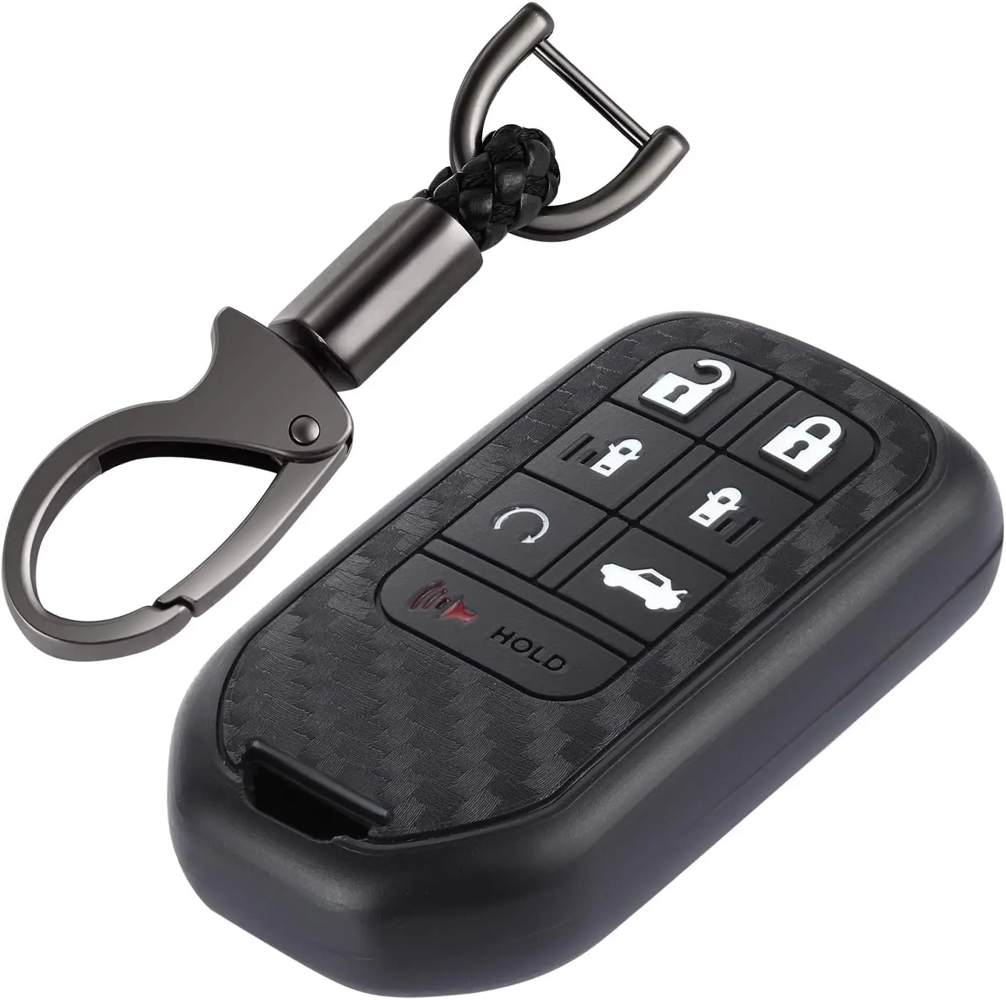 Für Honda Schlüssel anhänger Abdeckung-Kohle faser muster Auto Schlüssel anhänger Schutz für Honda Odyssey Elite Ex-L 2018 2019 2020 7 Knöpfe – Detail 3