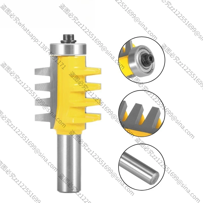Compatible with Woodworking Milling, Taper Tooth Joint Cutter 1/4
