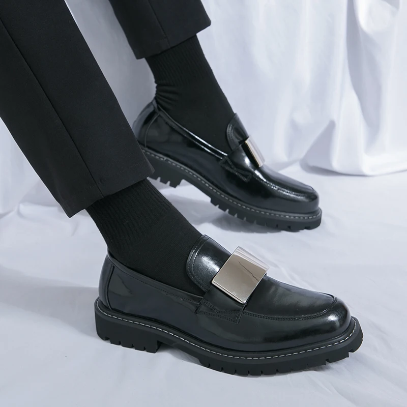 

Fashionable Italian Style Men's Low Cut Casual Leather Shoes Branded Business Office Loafers Quality Soft Comfort Driving Shoes