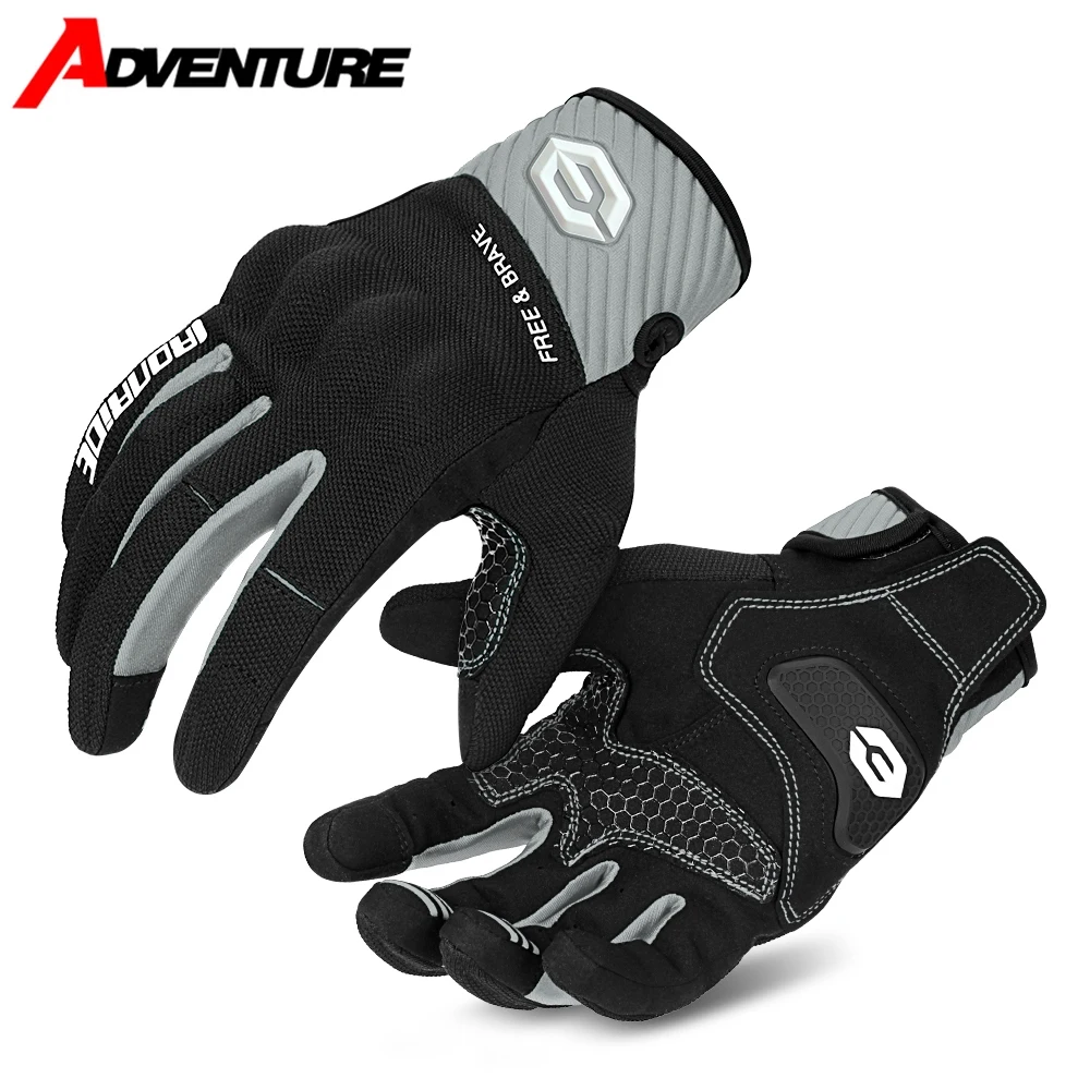 

Мотоциклетные перчатки для бездорожья, защитные перчатки от падения, дышащие перчатки с сенсорным экраном и полным пальцем, снаряжение для верховой езды на открытом воздухе