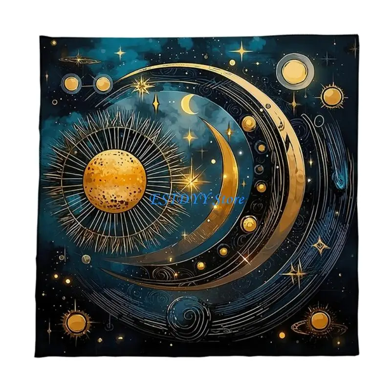 G6DE Tarots Reading Tarots Table Altar Cloth Mysterious Board Game Mat Pendulums Divinations Tablecloth Board Game Card Pad