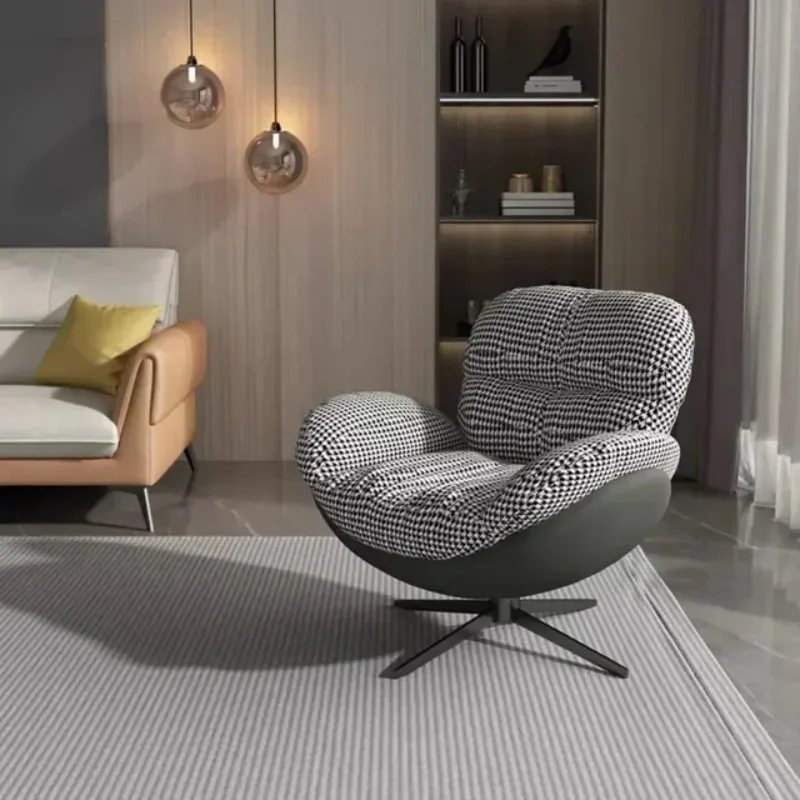360° Swivel Fabric Accent Chair Single Sofa Chair Comfortable Reading Seating for Small Spaces Living Room Bedroom