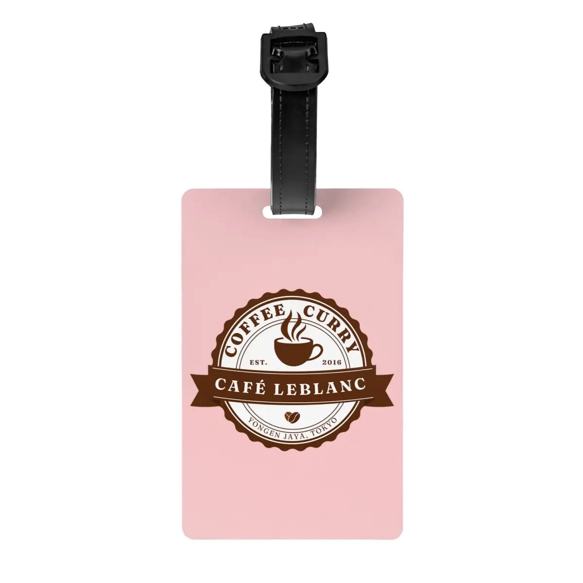 علامة الأمتعة بشعار Cafe Leblanc المخصصة لعبة شخصية 5 علامات الأمتعة غطاء الخصوصية اسم بطاقة الهوية