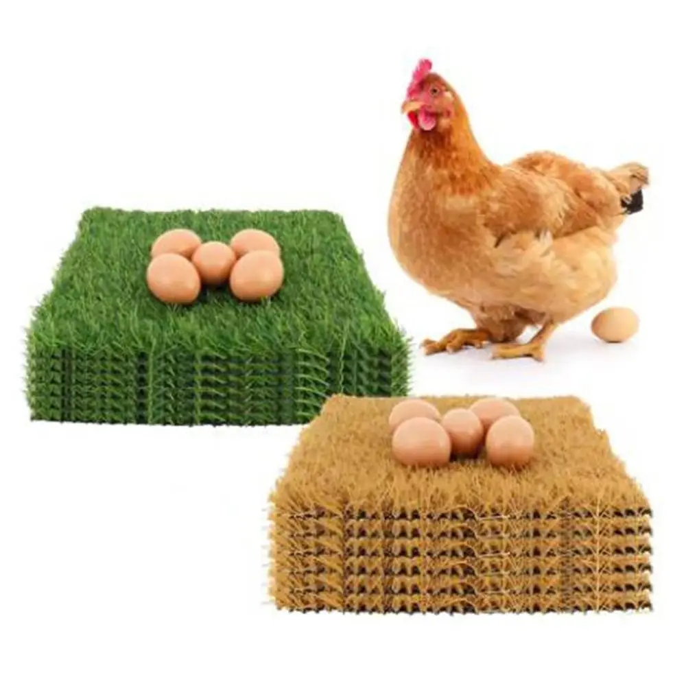 

2Pcs Artificial Chick Nest Mat Soft Anti-rupture Hens Bedding Mats Washable Shock-Absorbing Chicken Nesting Pads Laying Eggs