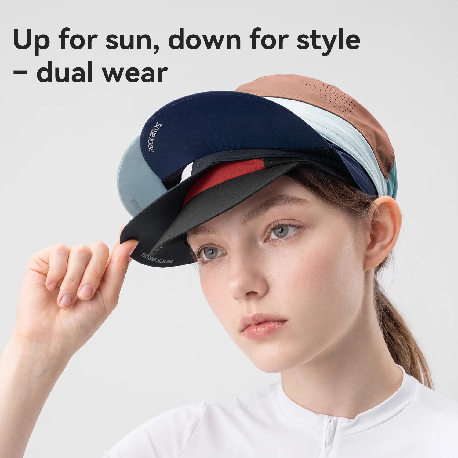 ROCKBROS Bicycle Caps Sun Protection Outdoor Sports Bike Baseball Cap Helmet Hat Lining Men Women Breathable Cycling Caps view 6