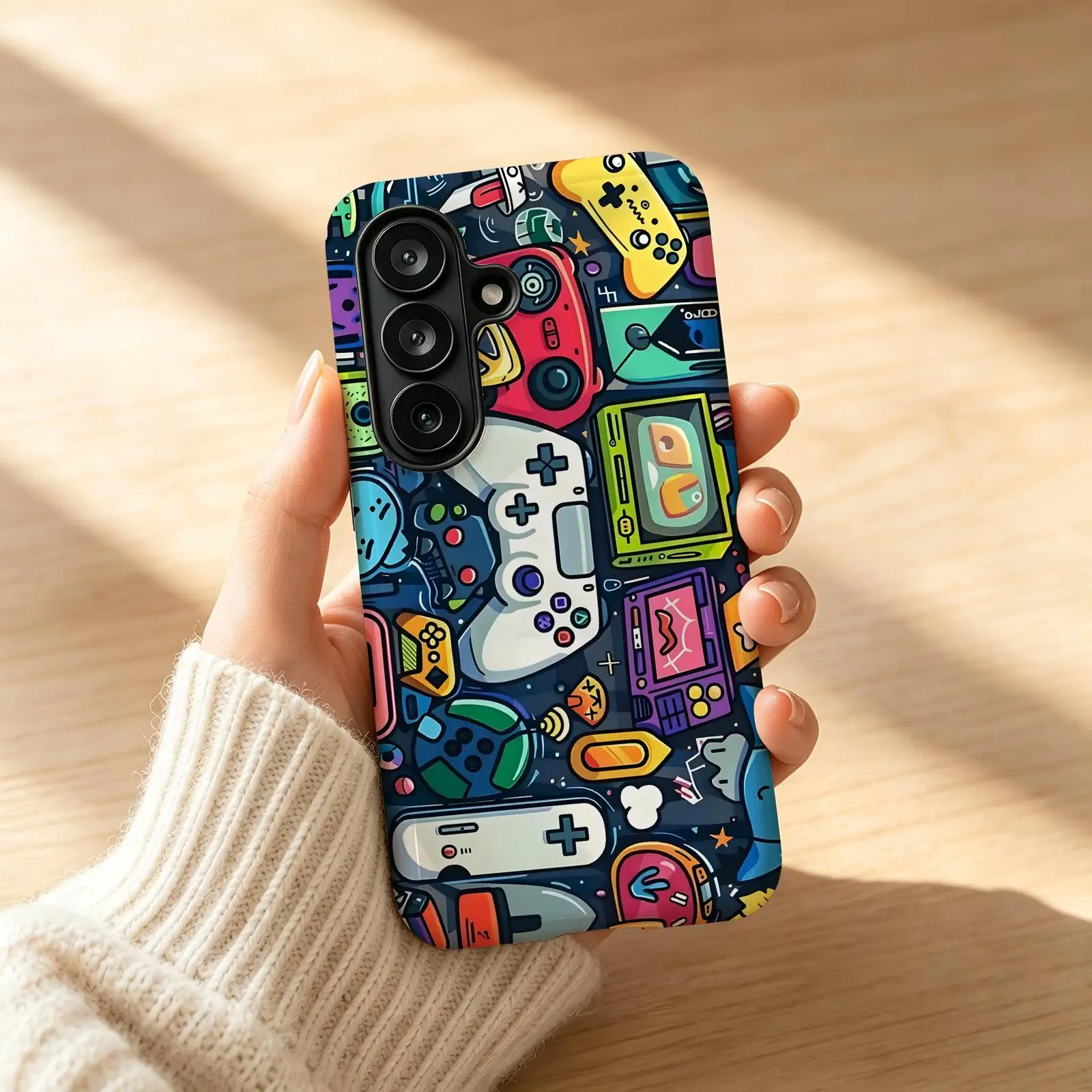 Phone Case For Samsung Galaxy A57 A56 A37 A27 A17 A36 A26 A55 A35 Glossy Film Phone Case Game Controller Graphic