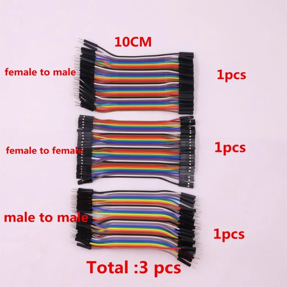 10cm Length 40Pin Colorful Dupont Cable Line Jumper, Male To Female, Male To Male, Female To Female For Raspberry Pi 3 &Raspber