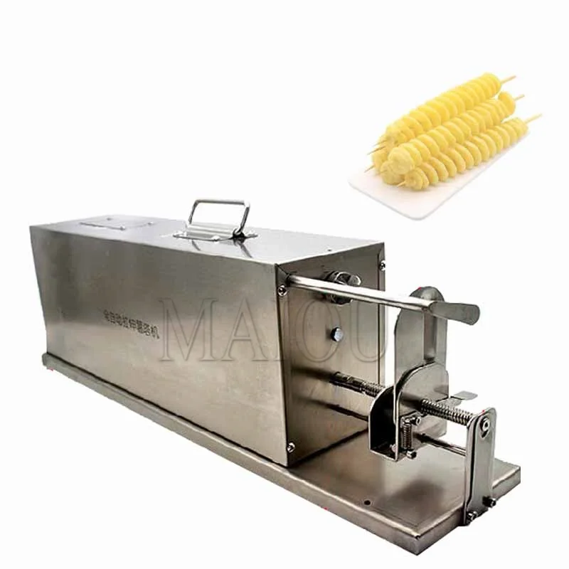 Automatic Tornado Potato Spiral Cutter Stretch Potato Cutter Machine Electric Twister Tornado Spiral Potato Slicer Cutter