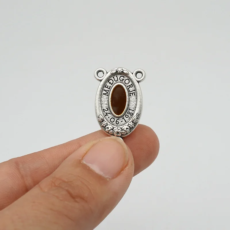 Our Lady of Mazurkoye Cameo Enamel Alloy Connection Pendant Necklace Bracelet Jewelry DIY Connection Accessories