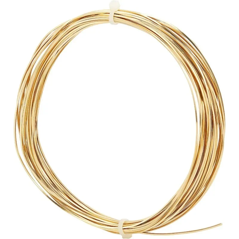 20 Gauge 33 Feet Square Copper Wire Half Hard Yellow Brass Wire for Jewelry Beading Craft Work