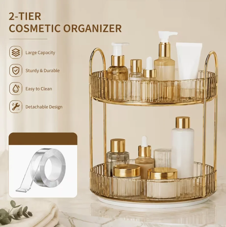 Rotating Cosmetic Storage Rack - огляд і ціна Luxury Skincare Design