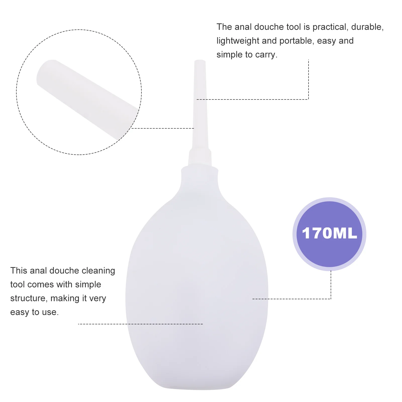 

Tool Smooth For Men Women Reusable Colon Cleaning Plastic For Health Rectal Care
