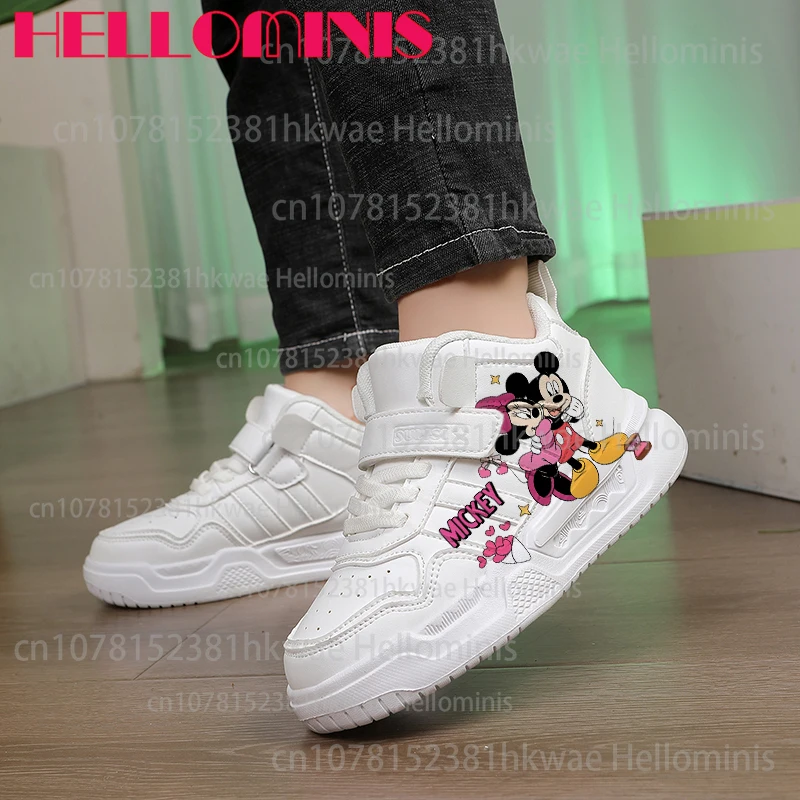 

Christmas High Quality Mickey Minnie 3D Printing Children shoes boys girls high-top thick sole arch support Shoes Gift