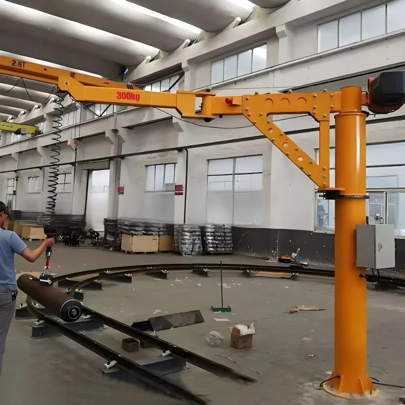 CE Certified Factory Direct Sales High Quality Electric 360 Degree Rotating Cantilever Crane 5 Ton Hoist Folding JIB Crane