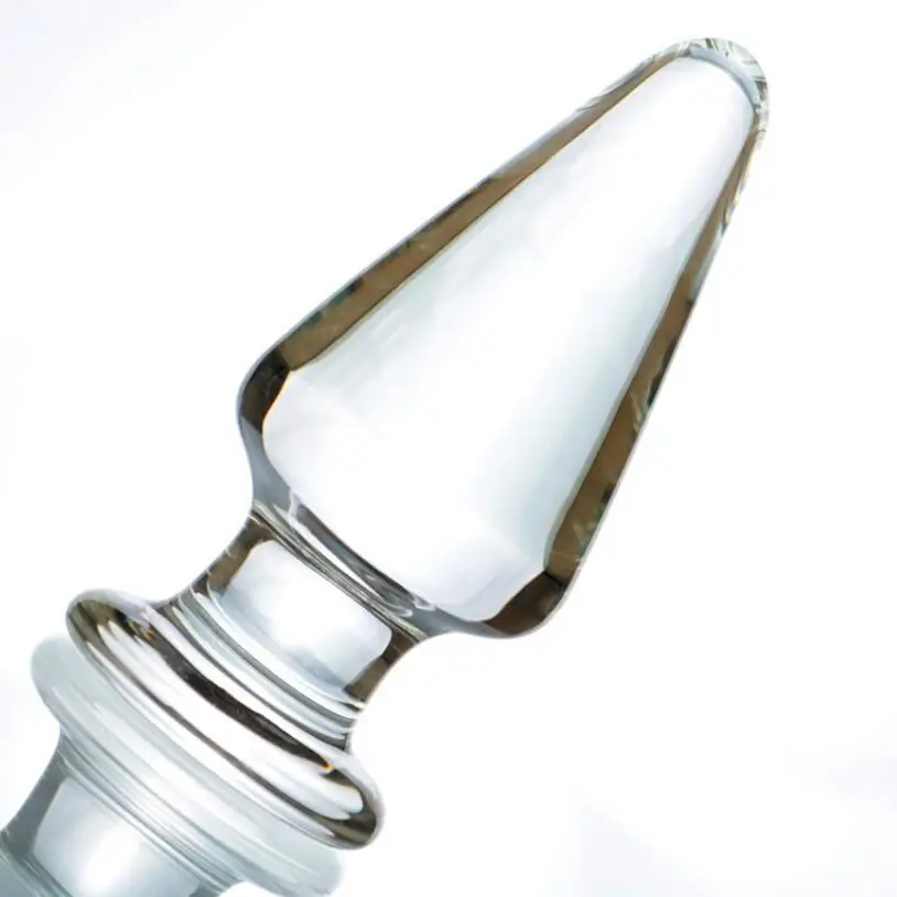 Anal Plugs Large 6CM Glass Transparent Vaginal Dilation Masturbator