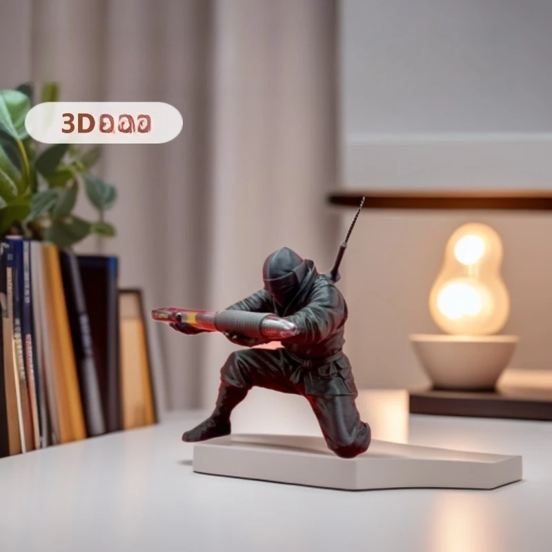 

Cool Ninja Pen Holder Action Figure Desktop Decoration Collectible Model Gift Japanese Harajuku Pens 3D Printing Pen Holder