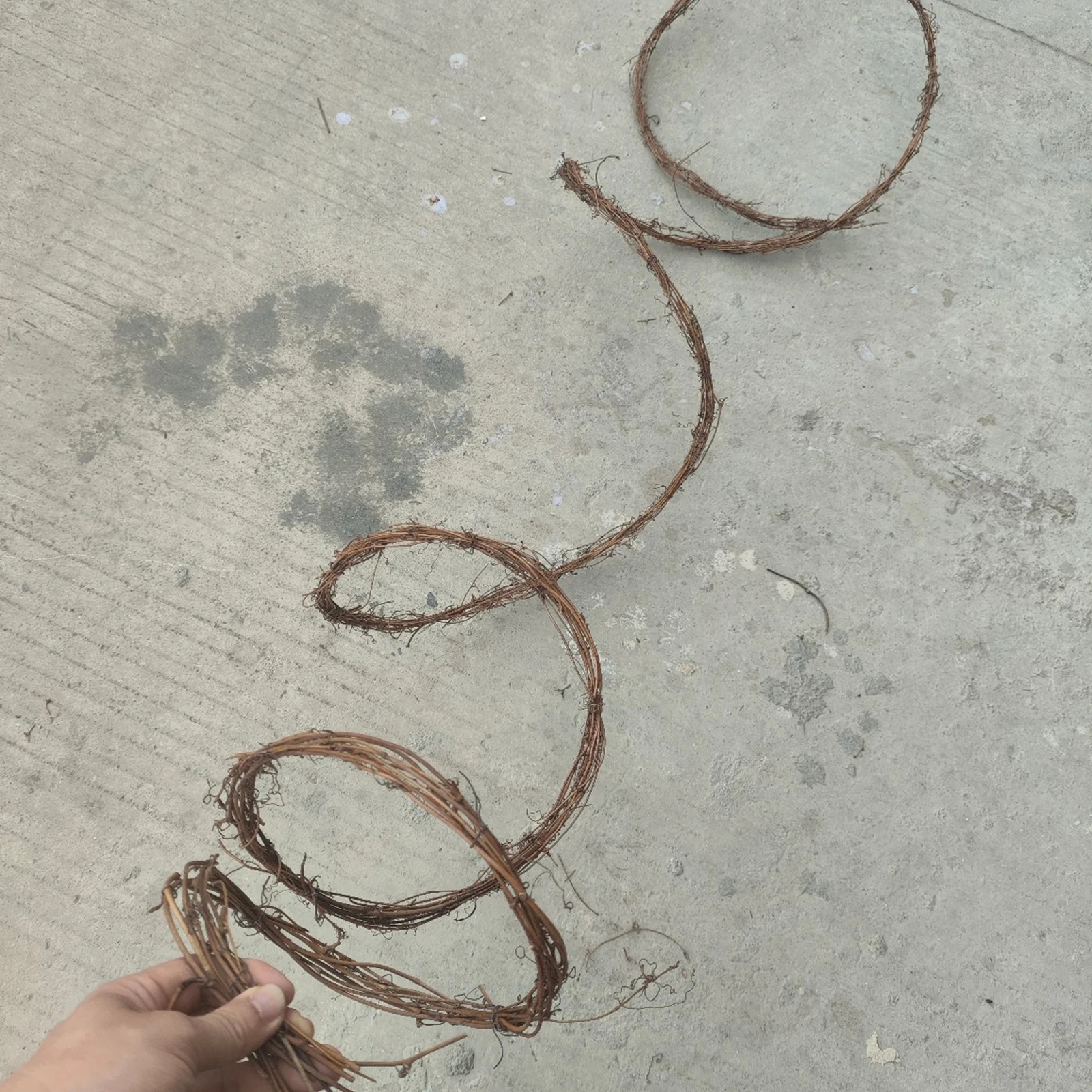 1 لفة العنب الطبيعي غصين جارلاند عيد الميلاد لتقوم بها بنفسك الحرفية فاينز إكليل قاعدة ديكور معلق حلية المنزل حفل زفاف الكرمة