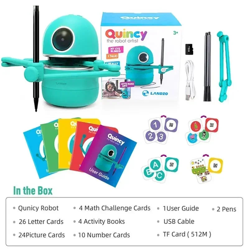 Drawing Robot Early Educational Toys Interactive Talking Teach Drawing Book Kids Flashcard Learning Toy Robot For Gift