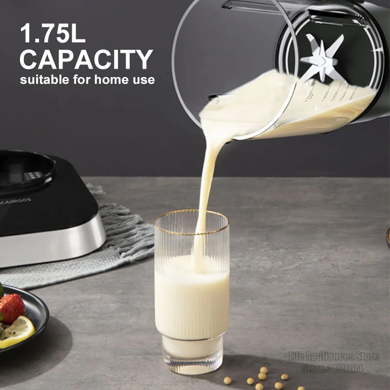 Macaiiroos 220V Electric Blender 1650W Mixer With Heating 1750ML Capacity Grinding Cup Baby Food Processor Soup Soymilk Machine