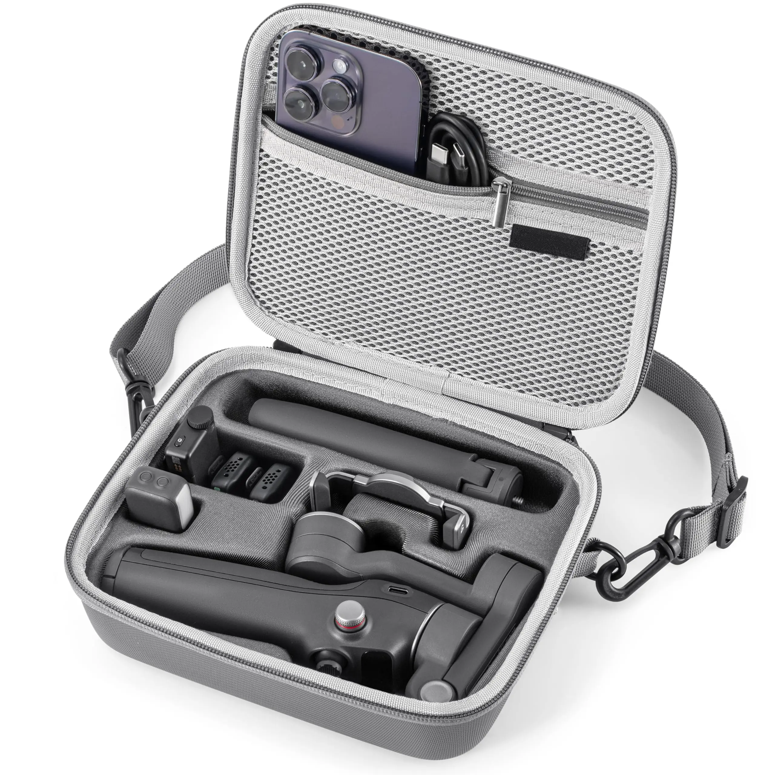 Tragbare PU-Schultertasche für DJI OM 7 Pro/OM8 Gimbal-Stabilisator Reisetasche für DJI Osmo Mobile 8/7/7P Zubehör