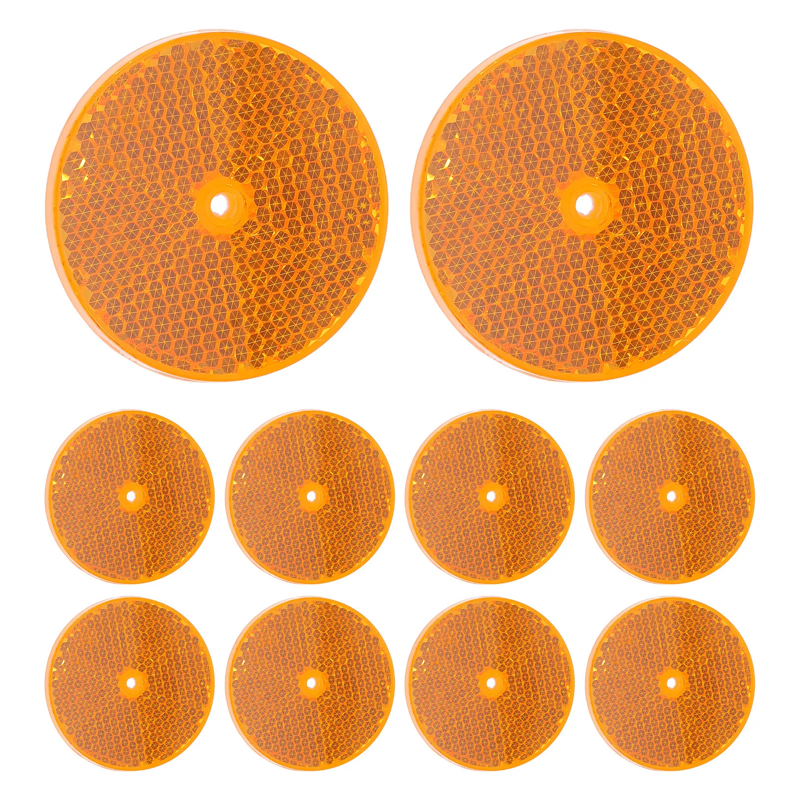 

10Pcs Road Safety Reflectors High-Visibility Round Front Reflective Waterproof Trailer Car Driveway Markers Reflective Warning