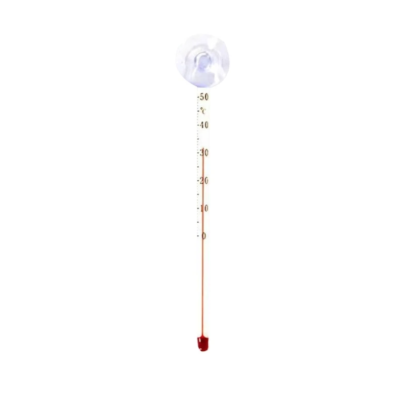 Aquarium Glass Thermometer Stick Sucking Cup Fish Thermometers Display