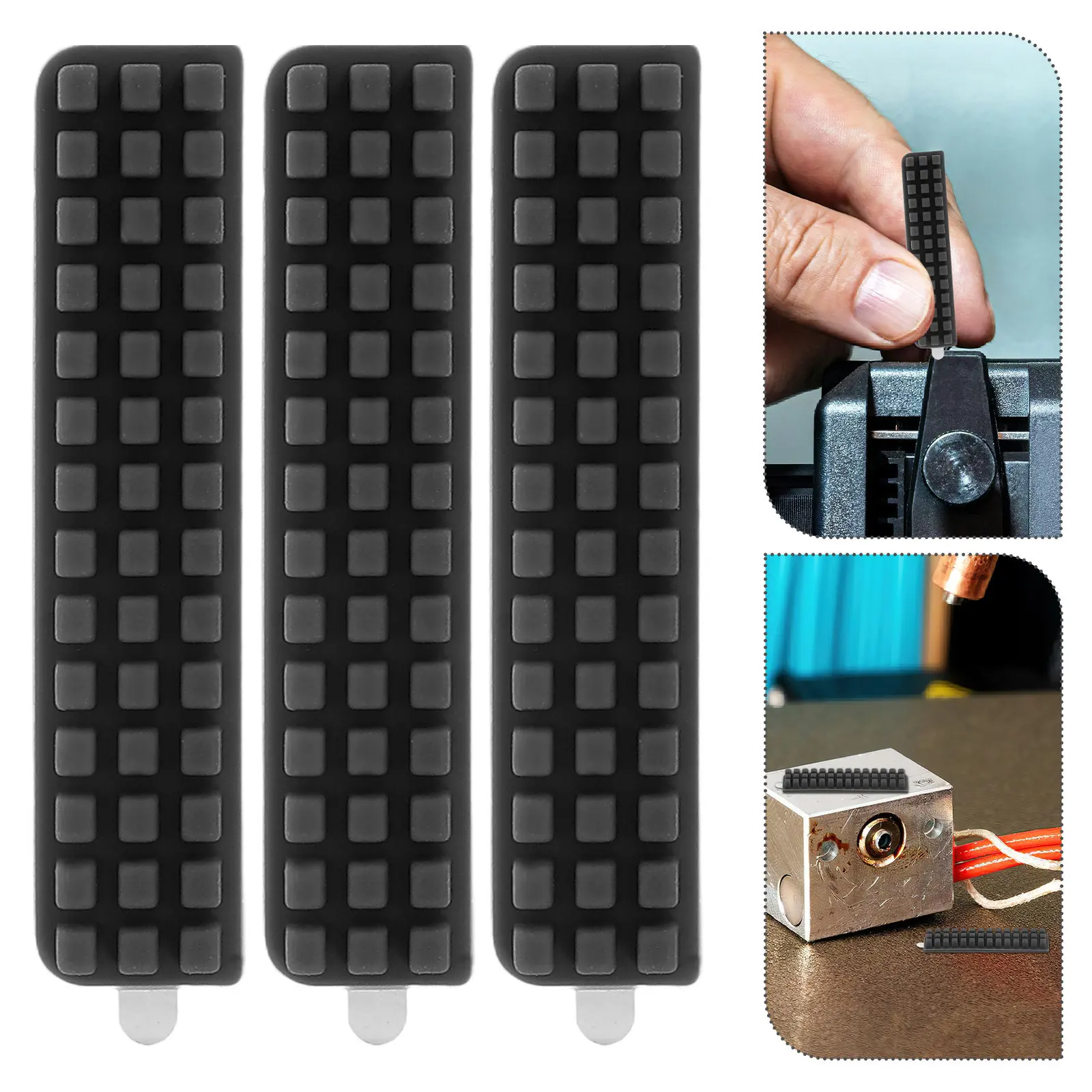 

3Pcs Silicone Brush Kit Heat Resistant Soft Precision Nozzle Cleaner Print Bed Cleaner 3D Printer Maintenance Clog Prevention