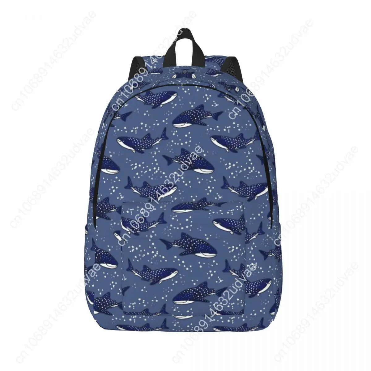 

Starry Whale Sharks Fashion Backpack with Pocket High School Work Galactic Sea Giants Daypack for Men Women College Canvas Bags