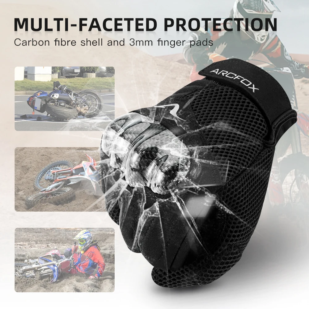 ARCFOX Motorcycle Gloves For Men Bicycle Touchscreen Mesh Breathable Full Finger Guantes Racing Moto Motocross Luvas for KTM