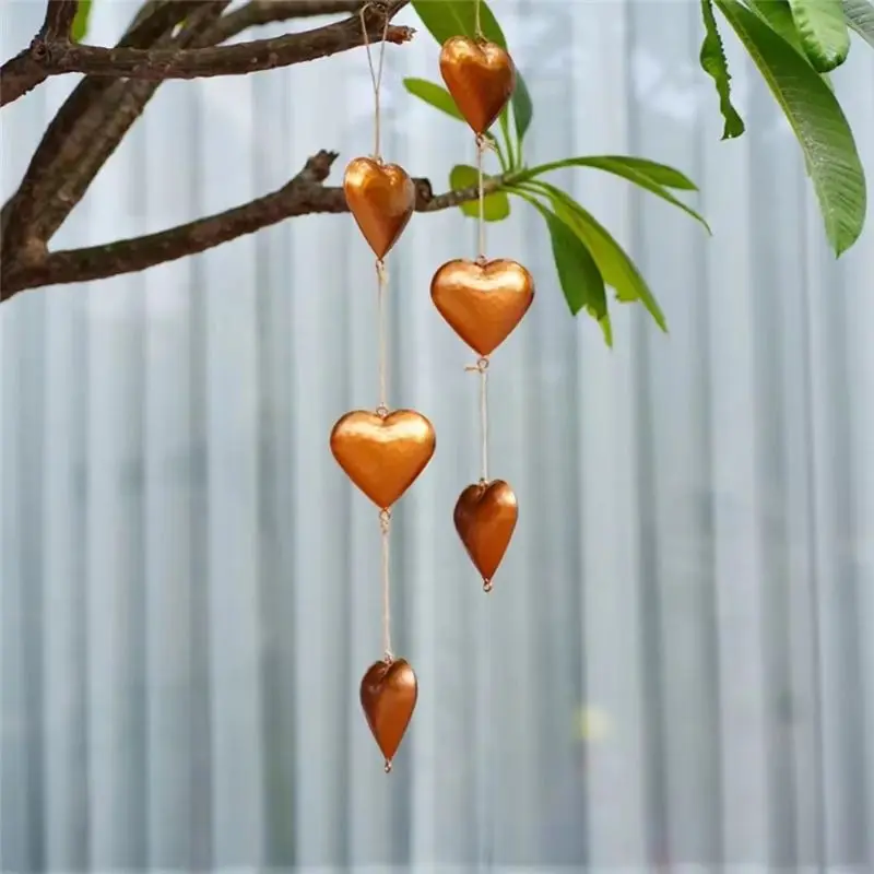 B84B Metal Heart Shaped Pendant, Hanging Ornament for Mother's Day & Valentine's Day, Iron Art Home Decoration, Lanyard Design,