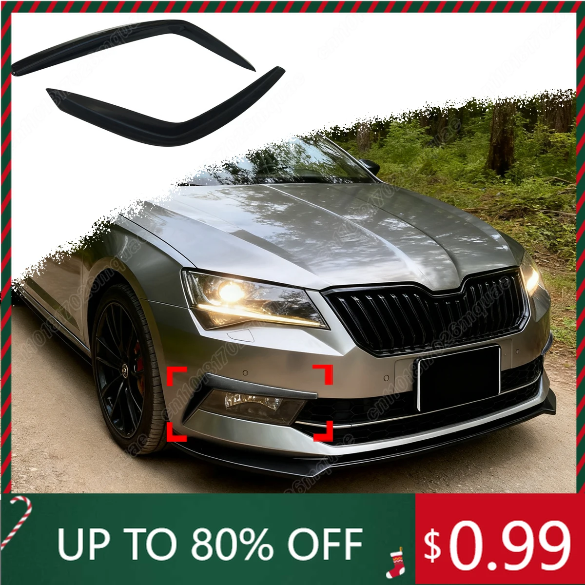 

Для Skoda Superb 2017 2018, автомобильные передние противотуманные фары, передний спойлер, модификация губ, украшение, наклейки для интерьера Acce