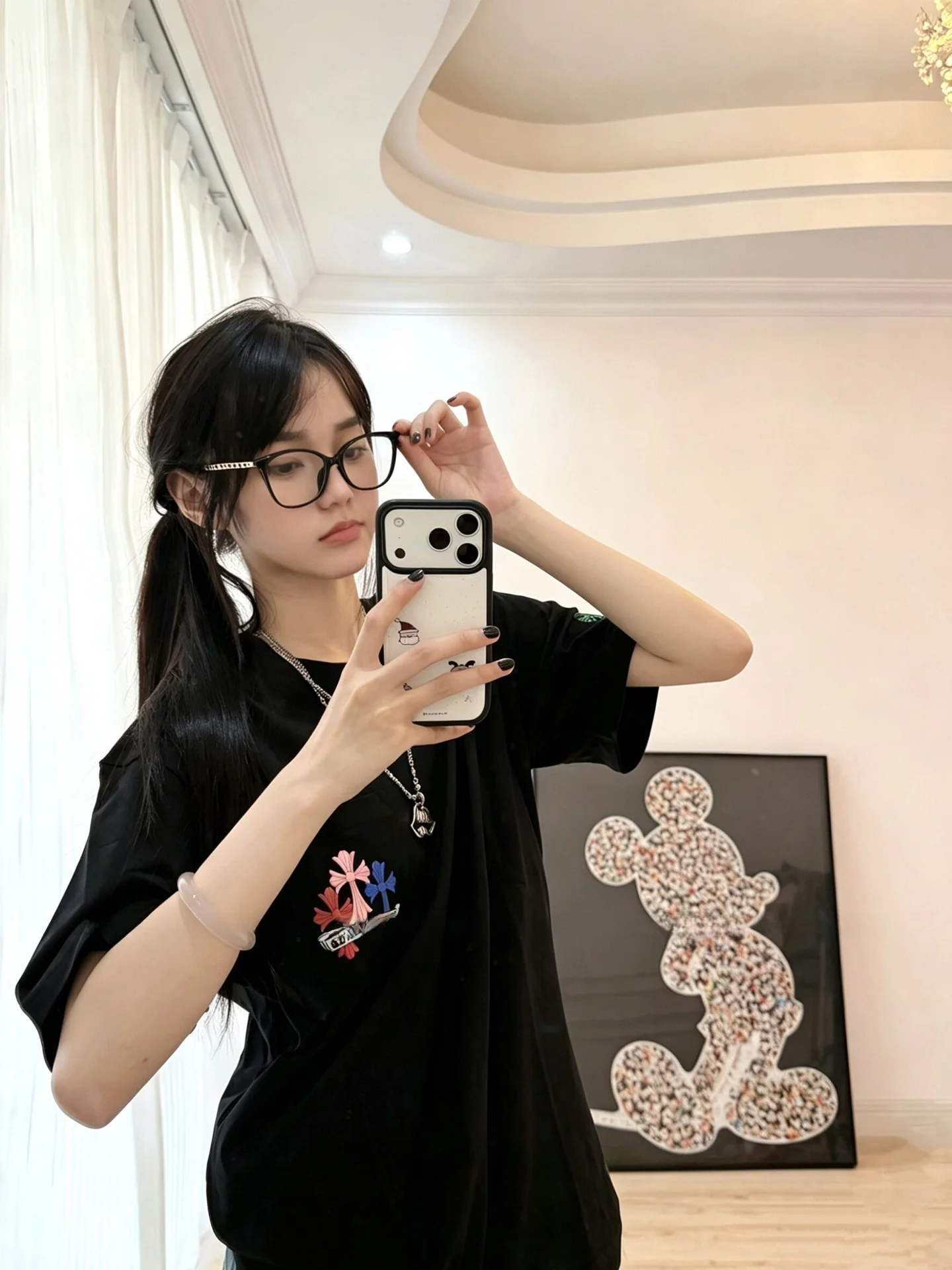 

New Summer Trendy Neutral Cross Print Streetwear Top Loose Fit Short Sleeve round Neck Regular Length Fashionable Ins Style
