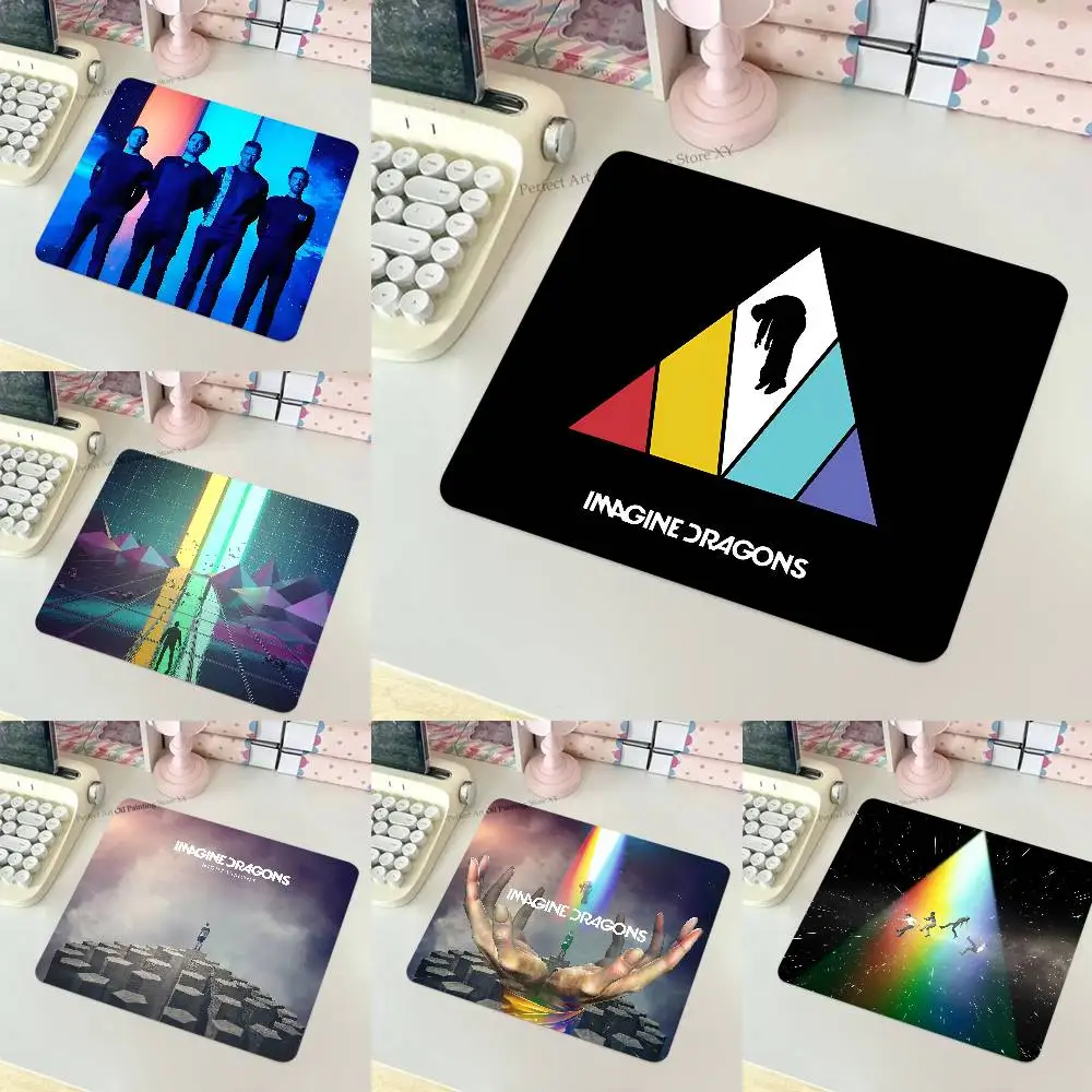 Popular Band I-Imagine D-Dragons Mousepad Small LockEdge Mouse Pad For Gamers Computer Desk Pad Rectangular Anti-slip Rubber