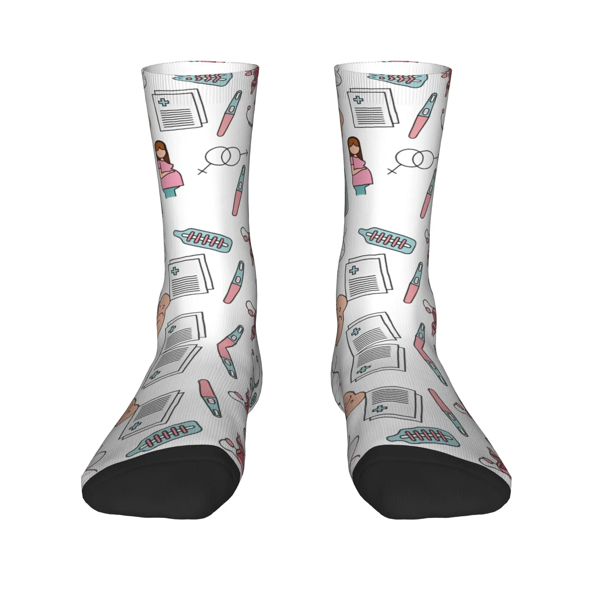 Cute Doctor Nurse Medical Socks  Leisure Stockings Men Breathable Outdoor Sports Socks Autumn Printed Anti Skid Socks